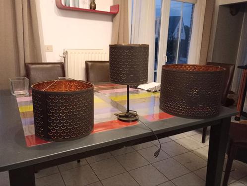 2 zeer mooie designverlichting+lampenkap, Huis en Inrichting, Lampen | Hanglampen, Zo goed als nieuw, Ophalen of Verzenden