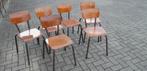 6 vintage schoolstoelen tubax 1978 -79 ,, Huis en Inrichting, Stoelen, Ophalen