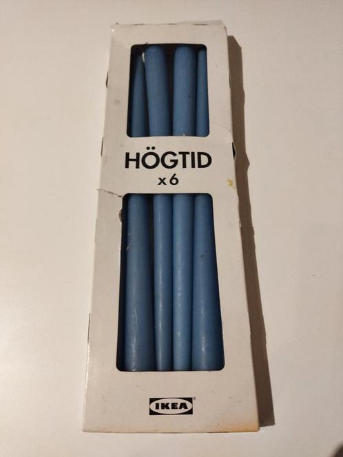 Grandes bougies bleues, Huis en Inrichting, Woonaccessoires | Kandelaars en Kaarsen, Zo goed als nieuw, Ophalen
