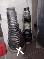 Fitness bank met halters , bars en gewichten, Sport en Fitness, Ophalen, Gebruikt