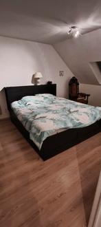 Bed 2 persoons, Huis en Inrichting, Slaapkamer | Bedden, Ophalen, Gebruikt, Zwart, 200 cm
