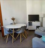 Witte ronde tafel, Huis en Inrichting, Tafels | Eettafels, 100 tot 150 cm, 100 tot 150 cm, Rond, Gebruikt