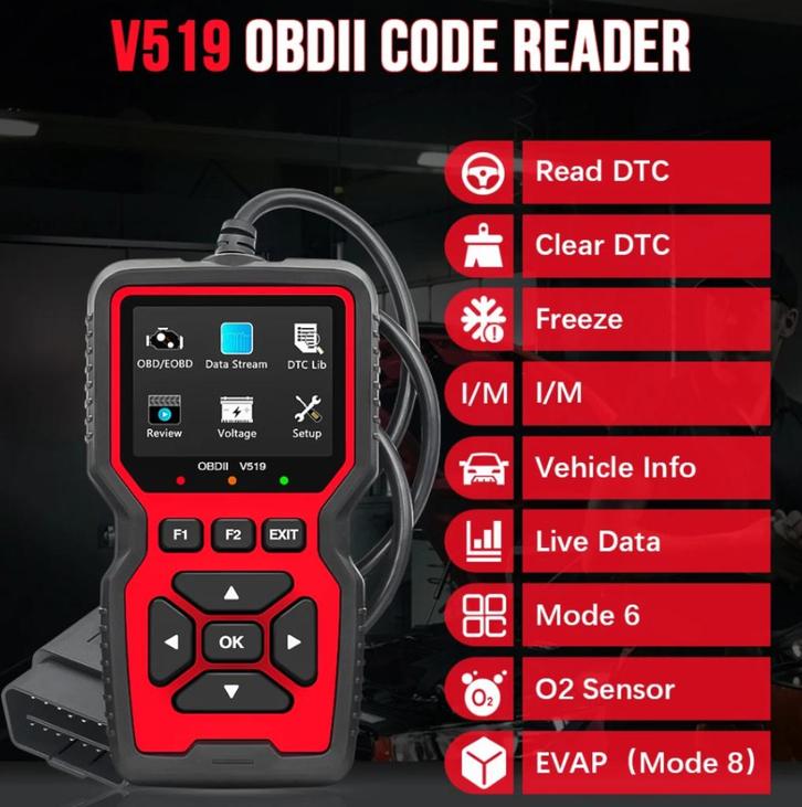 OBD2 diagnosecomputer met 9 OBD II/EOBD-protocollen, Auto diversen, Autogereedschap, Nieuw, Ophalen of Verzenden