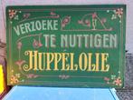 Kartonnen bordje Huppelolie Jenever Genever, Reclamebord, Gebruikt, Ophalen of Verzenden