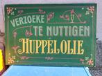 Kartonnen bordje Huppelolie Jenever Genever, Verzamelen, Merken en Reclamevoorwerpen, Ophalen of Verzenden, Gebruikt, Reclamebord