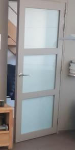Binnendeur - massief/mat glas, Doe-het-zelf en Bouw, Deuren en Vliegenramen, Ophalen, Gebruikt, 80 tot 100 cm, Binnendeur