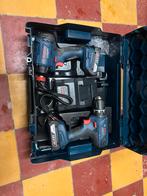 Ensemble visseuse et boulonneuse Bosch bleu. 18v, Ophalen of Verzenden, Zo goed als nieuw