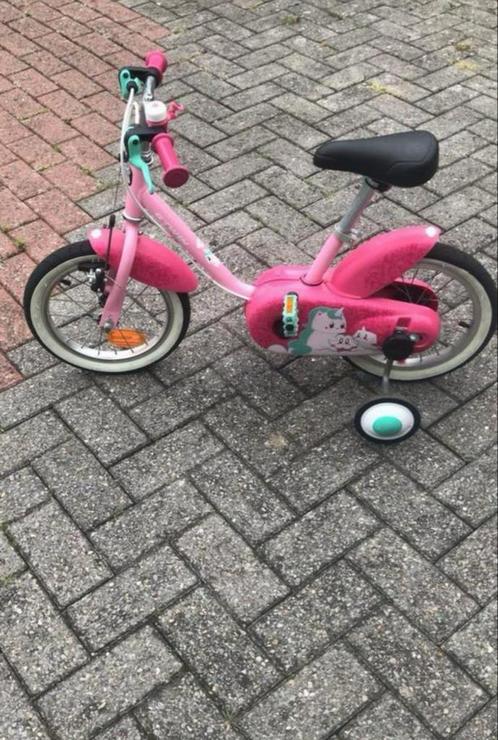Kinderfiets 14 inch, Fietsen en Brommers, Fietsen | Kinderfietsjes, Zo goed als nieuw, Minder dan 16 inch, Zijwieltjes, Ophalen