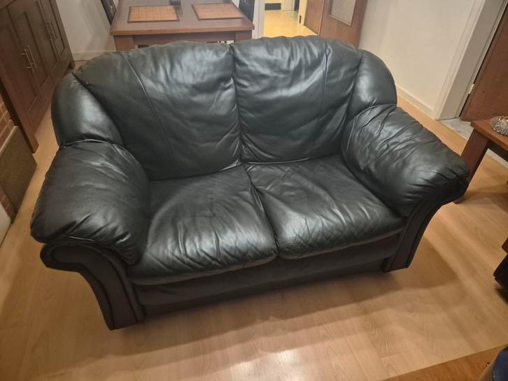 Mooie lederen 2-zit en 3-zit, zit nog als nieuw!, Huis en Inrichting, Zetels | Zetels, Zo goed als nieuw, Leer, Ophalen