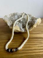 Collier en perles d'eau douce Oeil de tigre, Avec pierre précieuse, Autres matériaux, Enlèvement ou Envoi, Blanc