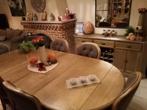 landelijk eiken eetafel, 6stoelen, dressoir.House and garden, Ophalen of Verzenden