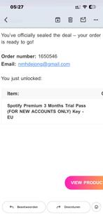 Spotify Premium 3 maanden gratis, Tickets en Kaartjes, Eén persoon, Overige soorten, Overige typen