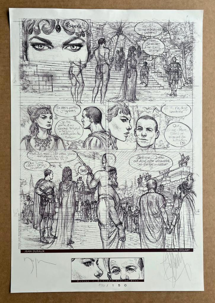 Murena - Planche fac-similé - N/S - Delaby & Dufaux - 2001, Livres, BD, Envoi