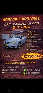 Opel cascada CABRIOLET .0cdti BI TURBO 190CH 2014, Auto's, Opel, Leder, Bedrijf, Cascada, Te koop