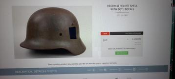 M35 helm met dubbel decals beschikbaar voor biedingen