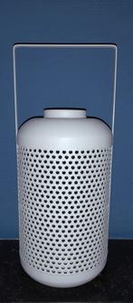 Lanterne moderne gris matt avec bougie neuf a saisir ️️️↙️, Ophalen, 25 tot 50 cm, Nieuw, Metaal