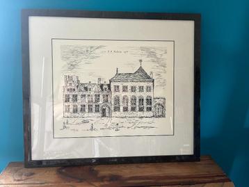 Reproductie pentekening huis van Rubens nr 438/500 beschikbaar voor biedingen
