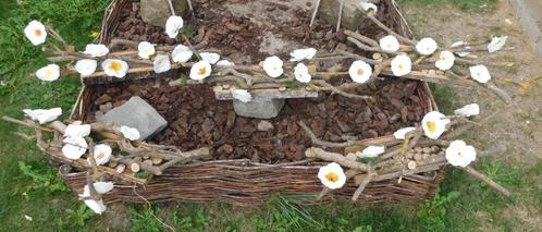 centre de table - bois - fleurs - nature - bohême - campagne, Hobby en Vrije tijd, Feestartikelen, Zo goed als nieuw, Versiering