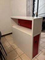 armoire blanche et rouge avec tiroir et tiroir coulissant, Maison & Meubles, 25 à 50 cm, Moins de 100 cm, Enlèvement, Utilisé