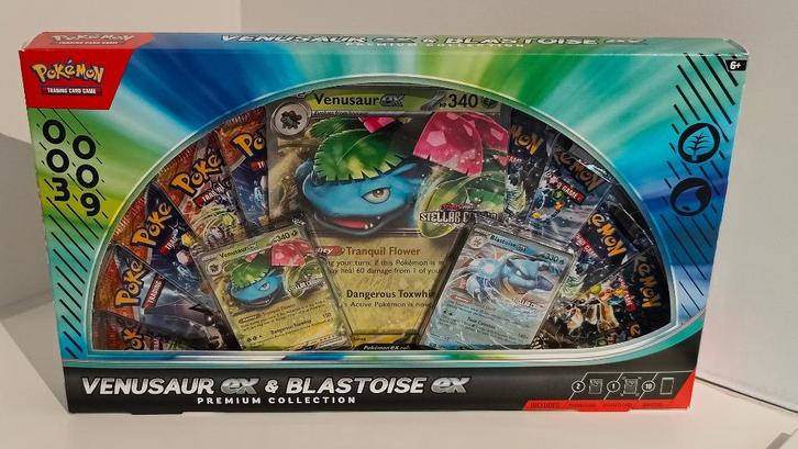Pokémon TCG Venusaur ex & Blastoise ex Premium Collection, Hobby en Vrije tijd, Verzamelkaartspellen | Pokémon, Nieuw, Meerdere kaarten