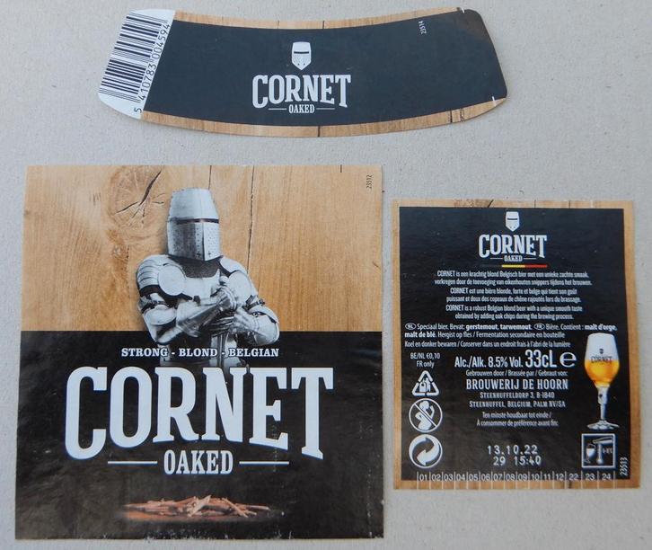 Bieretiket Cornet Oaked Brouwerij De Hoorn Palm (8d4), Verzamelen, Biermerken, Gebruikt, Palm, Verzenden