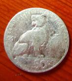 BELGISCHE munt 50 cts - Leopold II - 1901, Zilver, Zilver, Losse munt, Verzenden
