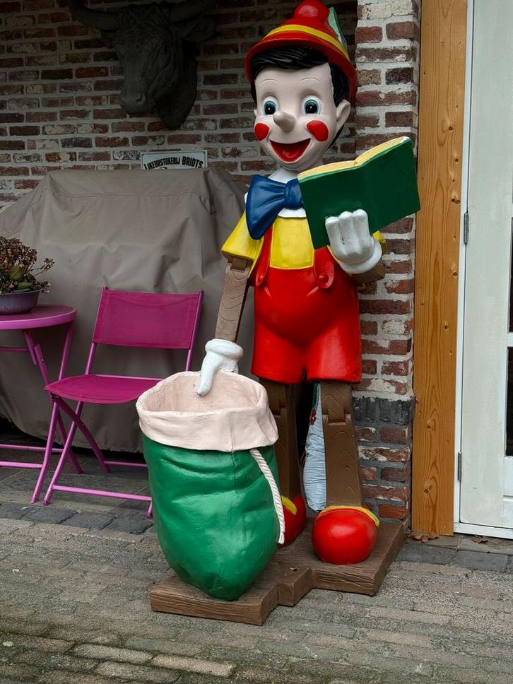 Levensgroot Pinokkio beeld in glasvezel, Antiquités & Art, Antiquités | Jouets, Enlèvement