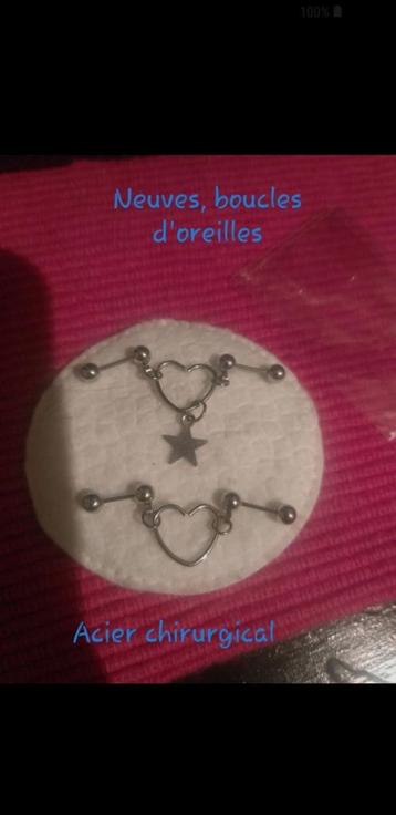 Neuves - Boucles d'oreilles - Acier chirurgical