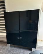 Set barkast, TV-meubel en salontafel in zwart/eik, Huis en Inrichting, Ophalen, Zo goed als nieuw