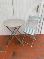 Ensemble de jardin table + chaise vintage, Utilisé, Bois, Chaise