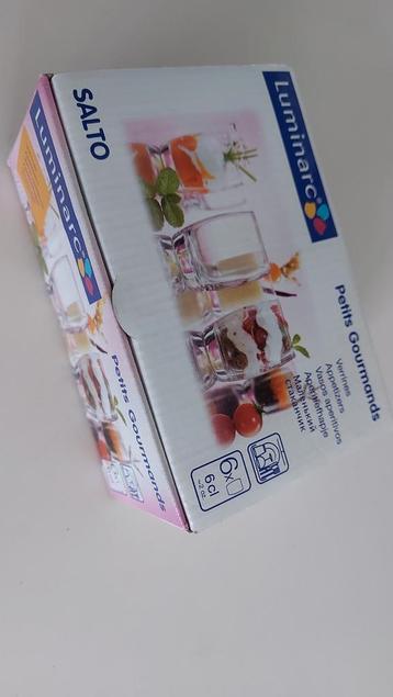 6 glaasjes Luminarc Petits Gourmands 'salto'. beschikbaar voor biedingen