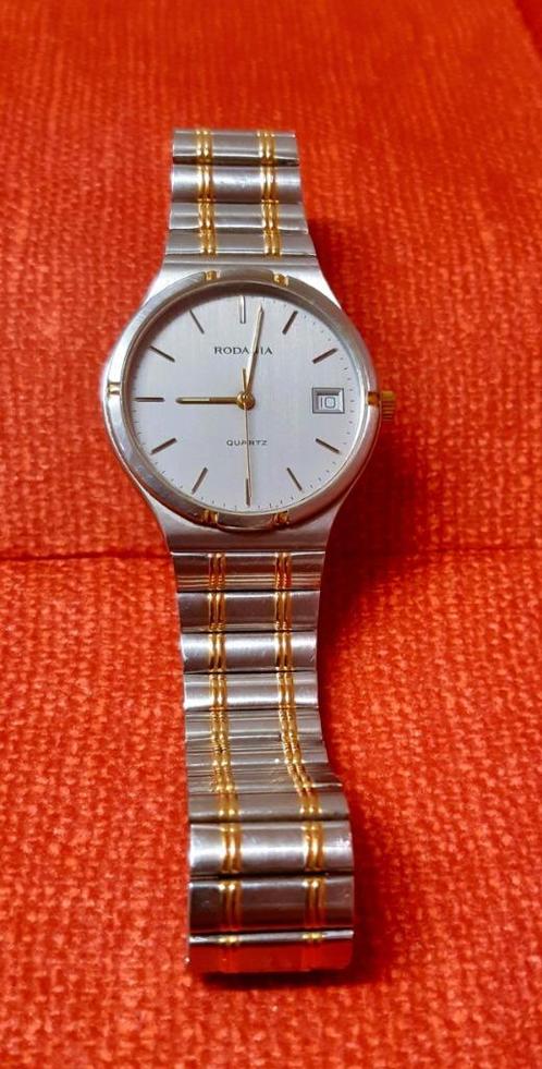 Rodania polshorloge heren, Handtassen en Accessoires, Horloges | Heren, Gebruikt, Polshorloge, Overige merken, Overige materialen