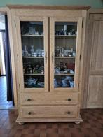 Zware volledig eiken vitrinekast., Huis en Inrichting, Kasten | Vitrinekasten, Ophalen, Gebruikt, 100 tot 150 cm, Klassiek