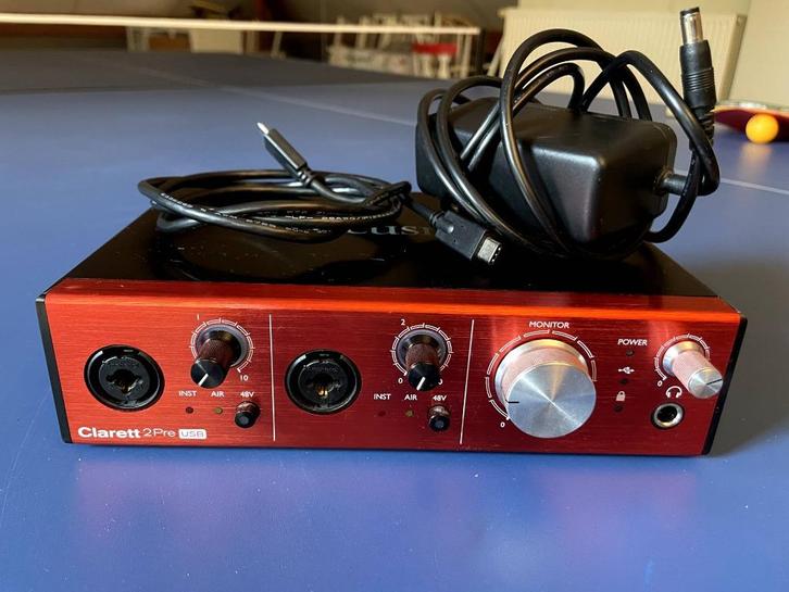Prijsdaling - Focusrite Clarett 2Pre USB Interface - Nu €135, Audio, Tv en Foto, Professionele apparaten, Ophalen