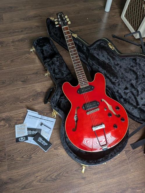 Heritage H530 Trans Cherry, Muziek en Instrumenten, Snaarinstrumenten | Gitaren | Elektrisch, Zo goed als nieuw, Hollow body, Overige merken