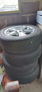 4 jantes Alu  + 4 pneus hiver 205 / 60 R 16 / 92H Goodyear, Auto-onderdelen, Banden en Velgen, Ophalen, Gebruikt, 16 inch, Banden en Velgen