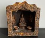 Oud Boeddha-altaar of tempel in hout en klei uit Nepal, Ophalen of Verzenden