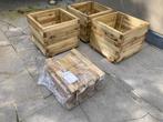 3 houten bloembakken 50x50x40, Tuin en Terras, Ophalen, Nieuw, Hout