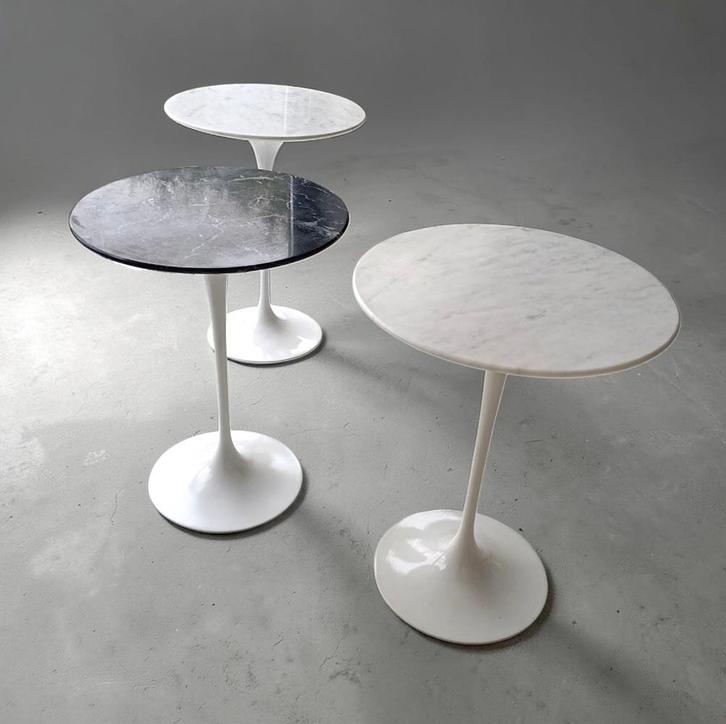 +pcs Eero Saarinen Knoll International Tulip bijzet tafel, Huis en Inrichting, Tafels | Bijzettafels, Gebruikt, Rond, 45 tot 60 cm