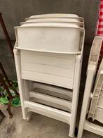 4 plastiek tuinstoelen, Ophalen, Gebruikt, Kunststof, Inklapbaar