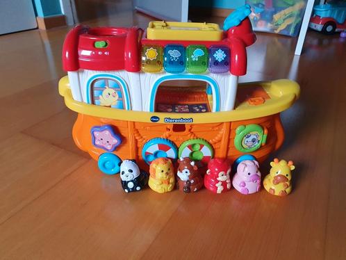 Vtech dierenboot en zeevriendjes draaitol, Kinderen en Baby's, Speelgoed | Vtech, Zo goed als nieuw, Ophalen