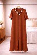 Roestbruine kaftan met steentjes – maat M/L, Enlèvement, Comme neuf, Taille 38/40 (M)