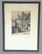 Gravure tour Marc Rothenburg, signée au crayon Paul Sollmann, Enlèvement