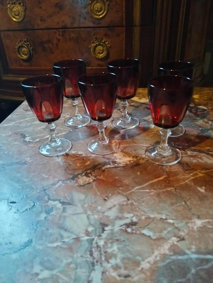 Cristal d'Arques Durand likeur glazen 6x, Antiek en Kunst, Antiek | Glaswerk en Kristal, Ophalen of Verzenden