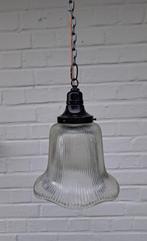 hanglamp holophane glas, bakeliet, metalen ketting, Antiek en Kunst, Ophalen of Verzenden