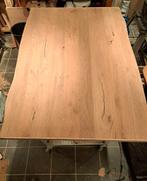 Mooi opgeknapt eiken tafelblad met boomstamrand, Huis en Inrichting, Tafelonderdelen, Ophalen, 100 tot 150 cm, Eikenhout, 50 tot 100 cm