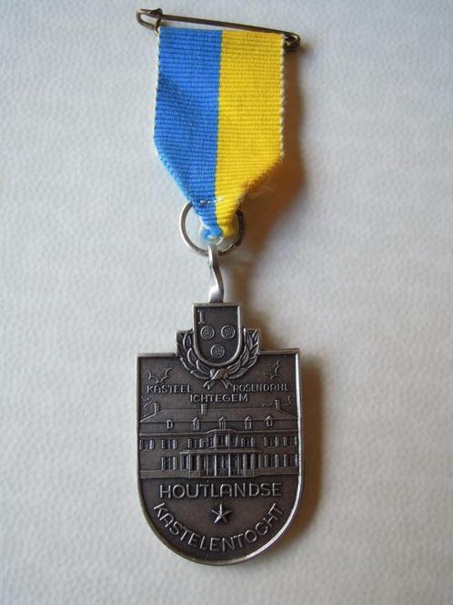 medaille Houtlandse kastelentocht kasteel Rosendahl Ichtegem, Postzegels en Munten, Penningen en Medailles, Brons, Ophalen of Verzenden