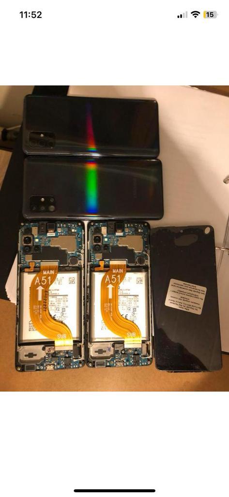 2x Samsung Galaxy A51 voor onderdelen, Telecommunicatie, Mobiele telefoons | Samsung, Niet werkend, Galaxy A, 64 GB, Zonder abonnement