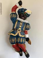 Authentieke hangende etalage zwarte Piet pop - 100cm, blauw, Verzenden