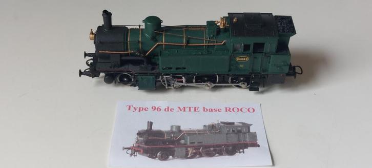 SNCB/NMBS MET ONDERSTEL ROCO LOCO STEAM 96.025*HO*DC, Hobby en Vrije tijd, Modeltreinen | H0, Zo goed als nieuw, Locomotief, Gelijkstroom